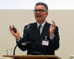 Militärbischof Dr. Sigurd Rink referierte zum Jahresthema „Friedensethik“ mit dem Thema „Gerechter Friede als Leitbild – historische und theologisch‐ethische Grundlagen“.